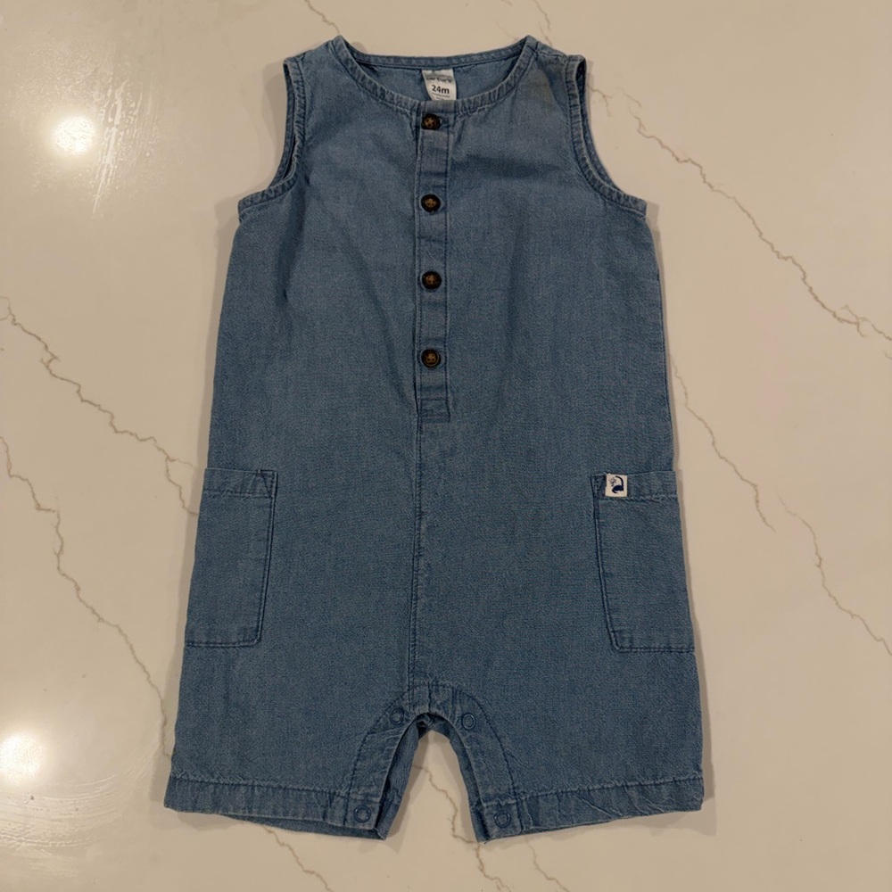 Kids Denim Blue Romper